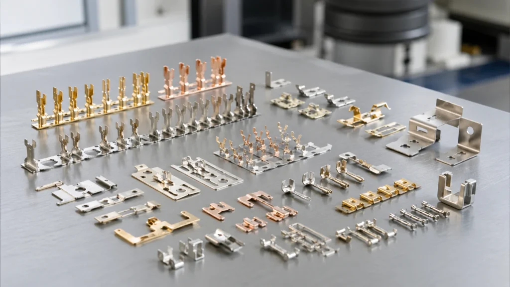 Electronic connector terminals and precision small stamped parts