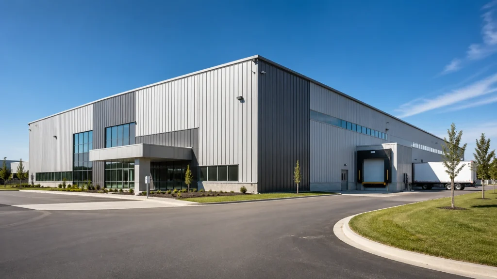 Metal stamping manufacturing plant exterior - our production facility