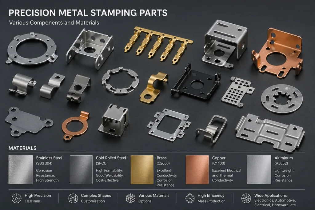 Precision metal stamping parts - various components and materials