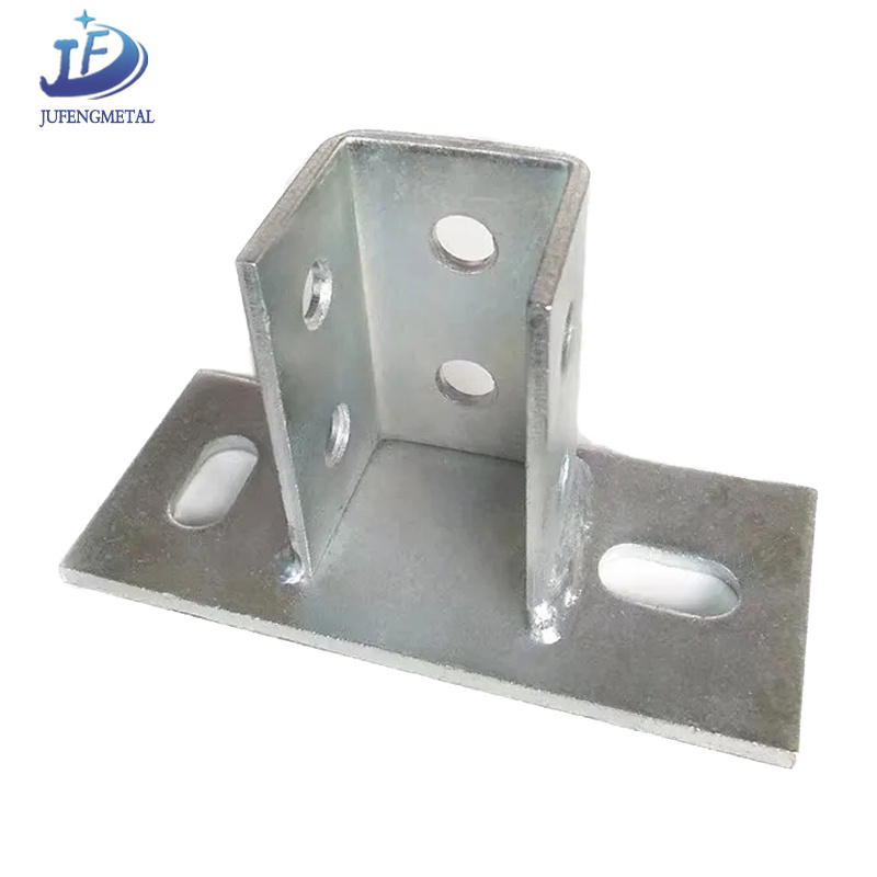 Stamped metal brackets for construction and building hardware