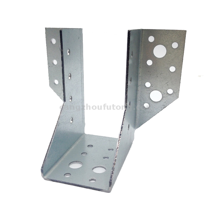 Stamped metal joist hanger for construction structural applications