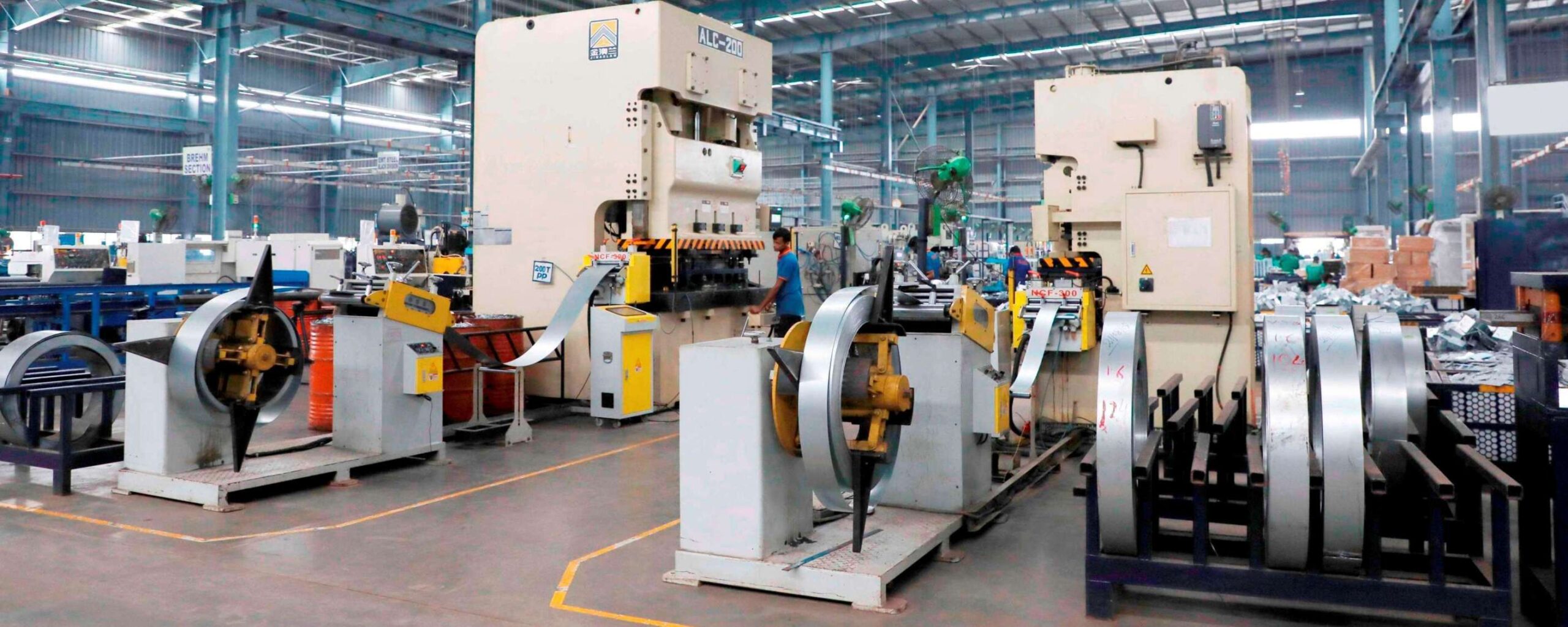 High-volume stamping production for construction hardware components