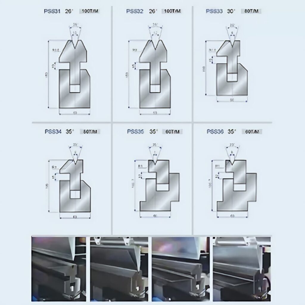 Sheet metal forming press brake bending operation
