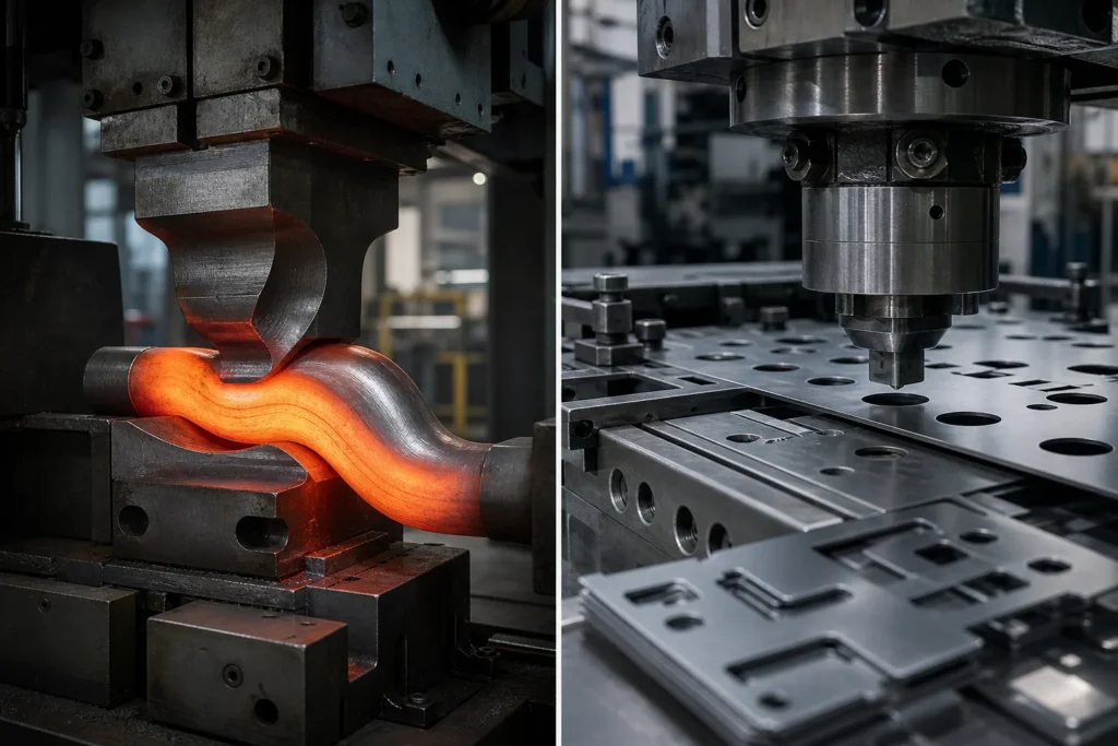 Metal forming and metal stamping comparison in a clean manufacturing environment