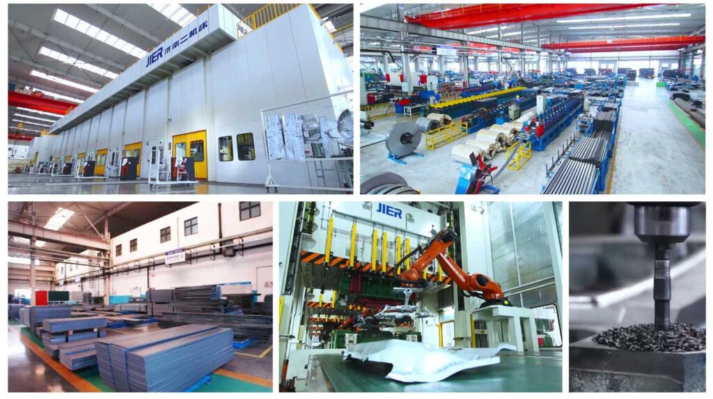 Metal stamping company factory floor press production