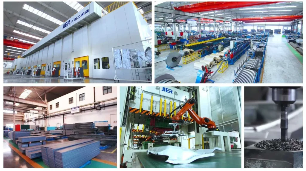 Metal stamping company factory floor press production