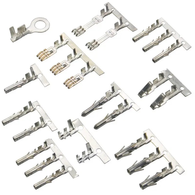 Precision stamped connector terminals with tight tolerances