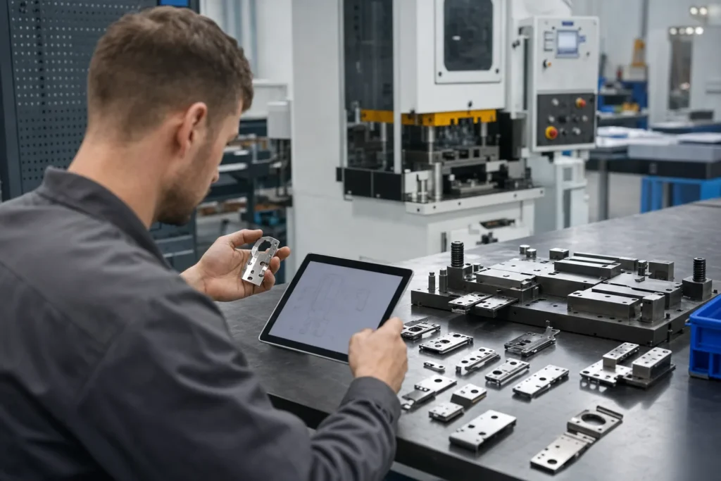 Prototype and low-volume metal stamping service with first-article inspection