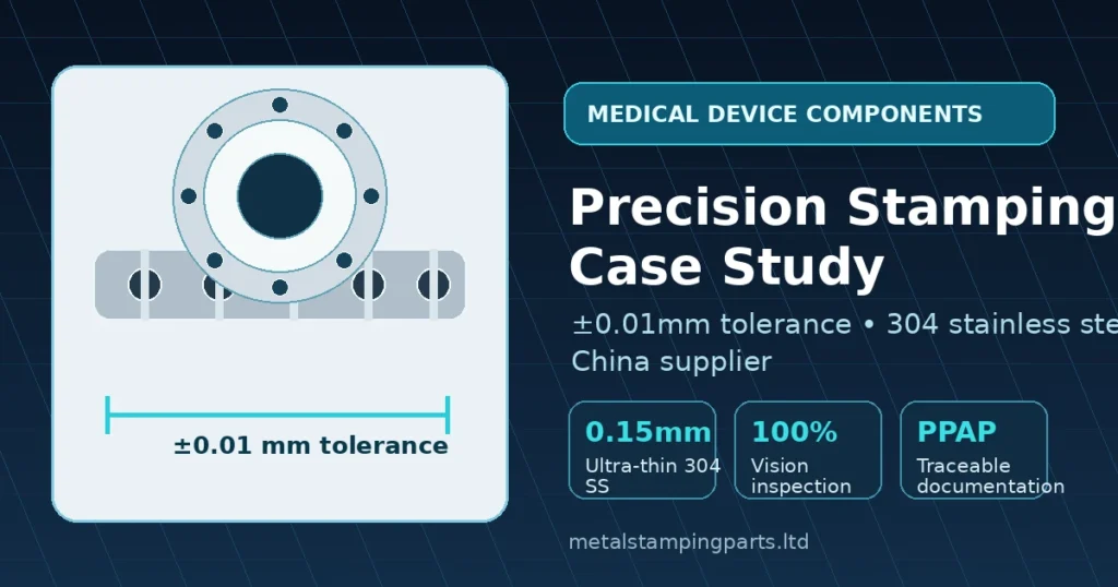 Precision medical device stamped components case study with ±0.01mm tolerance in China
