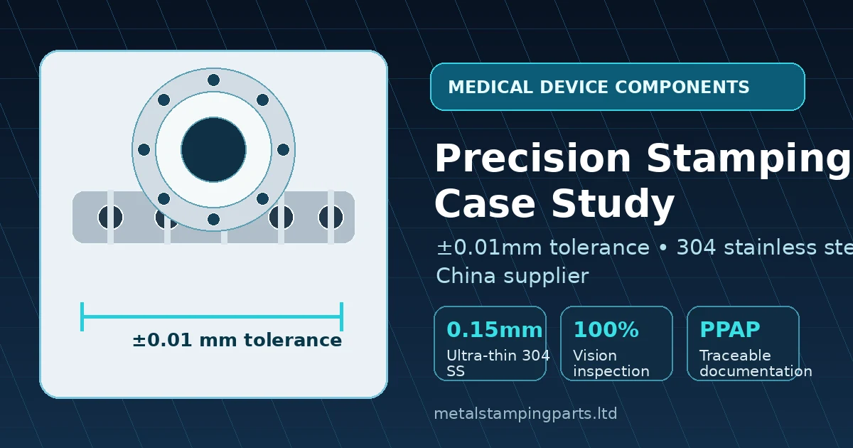 Precision medical device stamped components case study with &plusmn;0.01mm tolerance in China